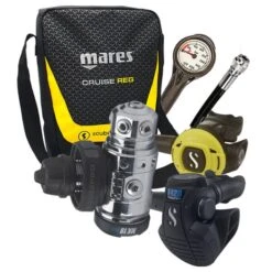 Atemregler Komplettset MK19 EVO / D420 / S270 / Atemreglertasche / Finimeter / Inflatorschlauch