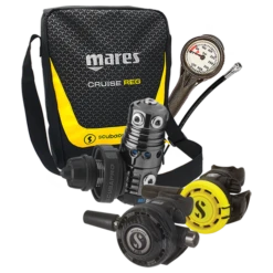 Atemregler Komplettset MK25EVO BT DIN / G260 Carbon / R105 / Atemreglertasche / Finimeter / Inflatorschlauch