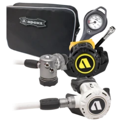 Atemregler Komplettset XL4+ Stage 3 DIN / Automatentasche / Finimeter / Inflatorschlauch