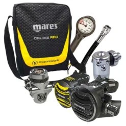 Atemregler Komplettset XTX 200 Din + Oct. XTX 40 Set + 1. Stufe DS4 / Atemreglertasche / Finimeter / Inflatorschlauch