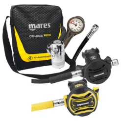 Atemregler Komplettset XTX50 Din + Oct. XTX40 Set / Atemreglertasche / Finimeter / Inflatorschlauch