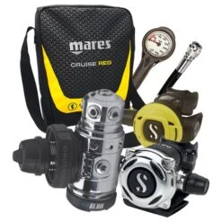 Atemreglerkomplettset MK19 EVO DIN / A700 / S270 / Atemreglertasche / Finimeter / Inflatorschlauch