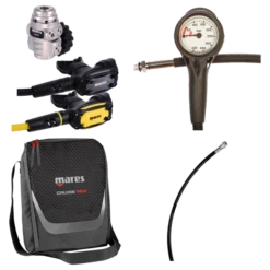 Mares Atemreglerkomplettset SXS 62X Mit Octopus SXS / Atemreglertasche / Finimeter / Inflatorschlauch