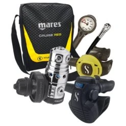 Atemregler Komplettset MK25 / D420 / S270 / Atemreglertasche / Finimeter / Inflatorschlauch